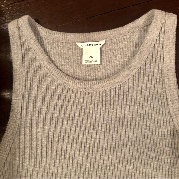 Club Monaco Filina Ribbed Dress, Heather Grey - Picture 5 of 6